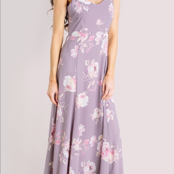 Maxi lavender Floral dress - Picture 4 of 4